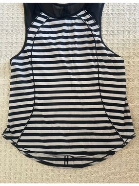 Lululemon Black & White Striped Tank Top